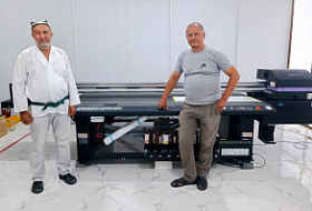 В Узбекистане запущен второй современный УФ-принтер Mimaki JFX200-2513 EX!